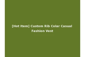 [Hot Item] Custom Rib Colar Casual Fashion Vest