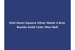 [Hot Item] Square Silver Metal 3.8cm Buckle Solid Color Men Belt