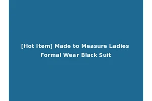 [Hot Item] Made to Measure Ladies Formal Wear Black Suit