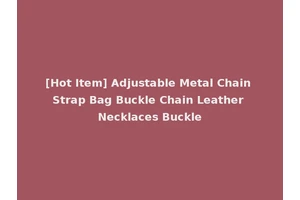 [Hot Item] Adjustable Metal Chain Strap Bag Buckle Chain Leather Necklaces Buckle