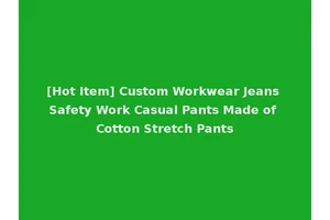[Hot Item] Custom Workwear Jeans Safety Work Casual Pants Made of Cotton Stretch Pants