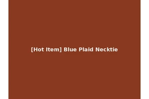 [Hot Item] Blue Plaid Necktie