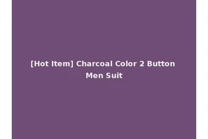 [Hot Item] Charcoal Color 2 Button Men Suit