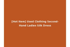 [Hot Item] Used Clothing Second-Hand Ladies Silk Dress