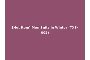 [Hot Item] Men Suits in Winter (TXS-005)