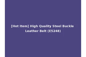 [Hot Item] High Quality Steel Buckle Leather Belt (E5248)