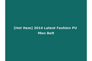 [Hot Item] 2014 Latest Fashion PU Men Belt