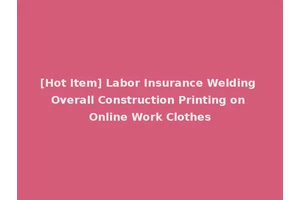[Hot Item] Labor Insurance Welding Overall Construction Printing on Online Work Clothes