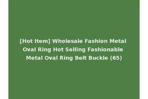 [Hot Item] Wholesale Fashion Metal Oval Ring Hot Selling Fashionable Metal Oval Ring Belt Buckle (65)