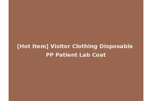 [Hot Item] Visitor Clothing Disposable PP Patient Lab Coat