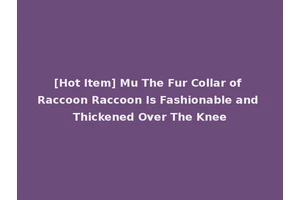 [Hot Item] Mu The Fur Collar of Raccoon Raccoon Is Fashionable and Thickened Over The Knee