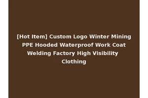[Hot Item] Custom Logo Winter Mining PPE Hooded Waterproof Work Coat Welding Factory High Visibility Clothing