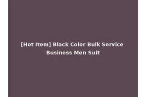 [Hot Item] Black Color Bulk Service Business Men Suit