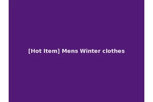 [Hot Item] Mens Winter clothes