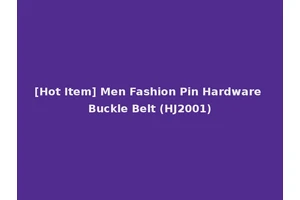[Hot Item] Men Fashion Pin Hardware Buckle Belt (HJ2001)