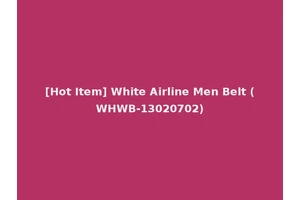 [Hot Item] White Airline Men Belt (WHWB-13020702)