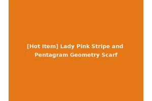 [Hot Item] Lady Pink Stripe and Pentagram Geometry Scarf