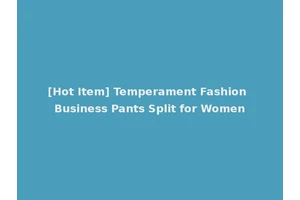 [Hot Item] Temperament Fashion Business Pants Split for Women