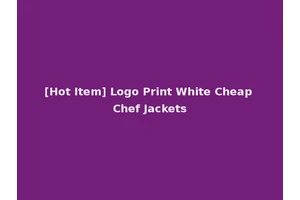 [Hot Item] Logo Print White Cheap Chef Jackets