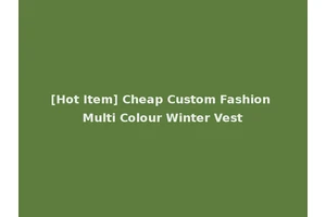 [Hot Item] Cheap Custom Fashion Multi Colour Winter Vest
