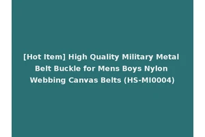[Hot Item] High Quality Military Metal Belt Buckle for Mens Boys Nylon Webbing Canvas Belts (HS-MI0004)