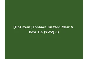 [Hot Item] Fashion Knitted Men′ S Bow Tie (YWZJ 3)