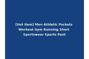 [Hot Item] Men Athletic Pockets Workout Gym Running Short Sportswear Sports Pant