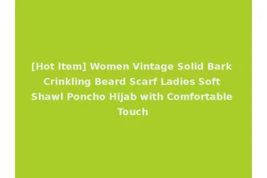 [Hot Item] Women Vintage Solid Bark Crinkling Beard Scarf Ladies Soft Shawl Poncho Hijab with Comfortable Touch