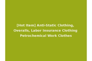 [Hot Item] Anti-Static Clothing, Overalls, Labor Insurance Clothing Petrochemical Work Clothes