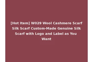 [Hot Item] W029 Wool Cashmere Scarf Silk Scarf Custom-Made Genuine Silk Scarf with Logo and Label as You Want