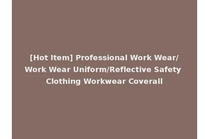 [Hot Item] Professional Work Wear/Work Wear Uniform/Reflective Safety Clothing Workwear Coverall