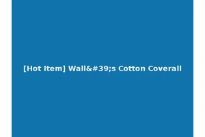 [Hot Item] Wall's Cotton Coverall