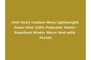 [Hot Item] Custom Mens Lightweight Down Vest 100% Polyester Water-Repellent Winter Warm Vest with Pocket