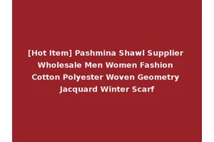 [Hot Item] Pashmina Shawl Supplier Wholesale Men Women Fashion Cotton Polyester Woven Geometry Jacquard Winter Scarf