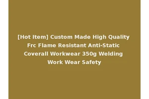 [Hot Item] Custom Made High Quality Frc Flame Resistant Anti-Static Coverall Workwear 350g Welding Work Wear Safety