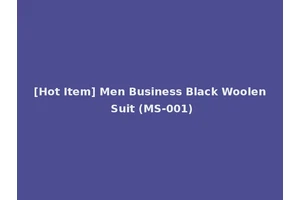 [Hot Item] Men Business Black Woolen Suit (MS-001)