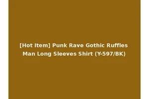 [Hot Item] Punk Rave Gothic Ruffles Man Long Sleeves Shirt (Y-597/BK)