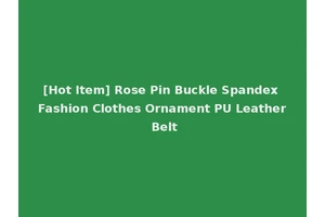 [Hot Item] Rose Pin Buckle Spandex Fashion Clothes Ornament PU Leather Belt