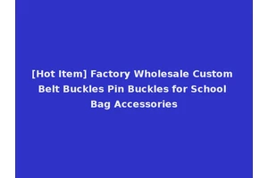 [Hot Item] Factory Wholesale Custom Belt Buckles Pin Buckles for School Bag Accessories