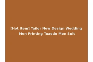 [Hot Item] Tailor New Design Wedding Men Printing Tuxedo Men Suit