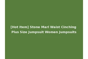 [Hot Item] Stone Marl Waist Cinching Plus Size Jumpsuit Women Jumpsuits