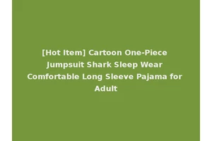 [Hot Item] Cartoon One-Piece Jumpsuit Shark Sleep Wear Comfortable Long Sleeve Pajama for Adult