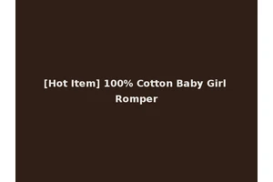 [Hot Item] 100% Cotton Baby Girl Romper