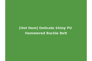 [Hot Item] Delicate Shiny PU Hammered Buckle Belt