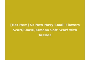 [Hot Item] Ss New Navy Small Flowers Scarf/Shawl/Kimono Soft Scarf with Tassles