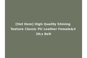 [Hot Item] High Quality Shining Texture Classic PU Leather Female's Belt