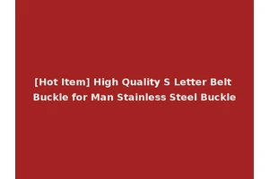 [Hot Item] High Quality S Letter Belt Buckle for Man Stainless Steel Buckle