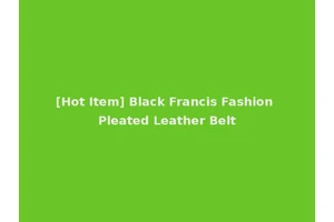 [Hot Item] Black Francis Fashion Pleated Leather Belt