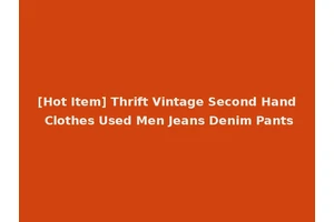 [Hot Item] Thrift Vintage Second Hand Clothes Used Men Jeans Denim Pants
