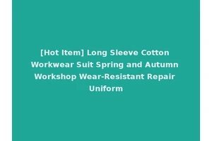 [Hot Item] Long Sleeve Cotton Workwear Suit Spring and Autumn Workshop Wear-Resistant Repair Uniform